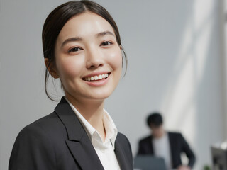 若い笑顔の日本人ビジネスウーマン Generative AI