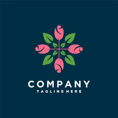 Elegant abstract floral logo icon design. Universal creative premium symbol. Graceful jewelry boutique vector sign.