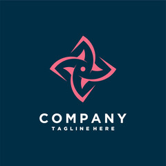 Elegant abstract floral logo icon design. Universal creative premium symbol. Graceful jewelry boutique vector sign.