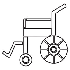 Wheelchair Line Art Icon