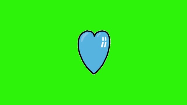 vector illustration of an blue love shape