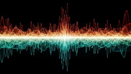 Vibrant sound wave pattern with colorful gradient effect