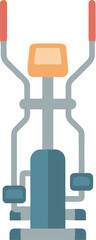 Flat vector icon of an elliptical cross trainer for gym and fitness workouts.