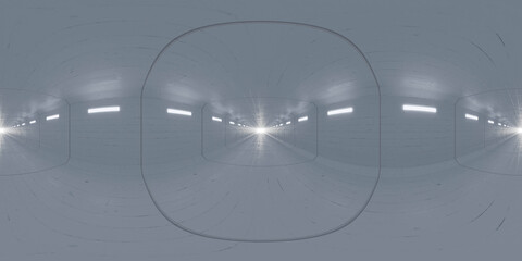 Illuminated tunnel perspective 360 vr panorama
