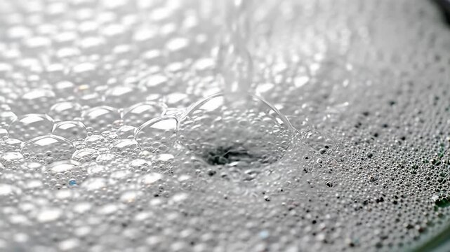 Close-up of Bubbles - A Macro View of Foam and Texture.