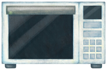 シンプルな電子レンジのイラスト