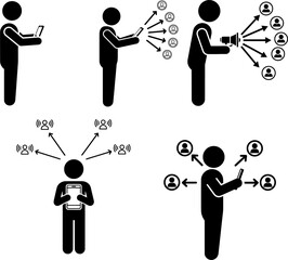 Programmer Workflow and Technical System Management Silhouettes