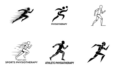 Running Man Icons Sports Physiotherapy Fitness Health logotypeiconsportslogodesign.