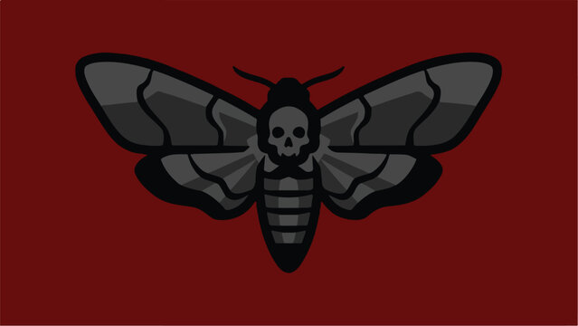 Deathshead hawkmoth with skull pattern on its back.