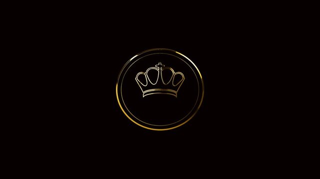 luxury golden king crown logo