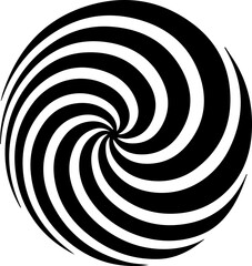 Abstract Black and White Spiral Swirl Design
