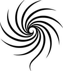 Abstract Black and White Spiral Swirl Design