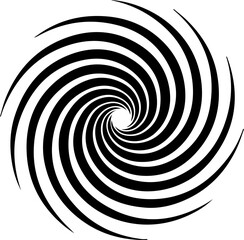 Abstract Black and White Spiral Swirl Design
