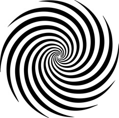 Obraz premium Abstract Black and White Spiral Swirl Design