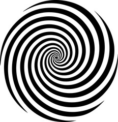 Abstract Black and White Spiral Swirl Design