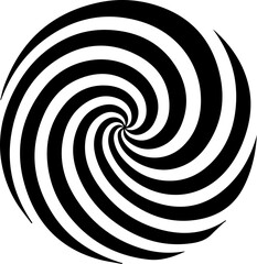 Abstract Black and White Spiral Swirl Design