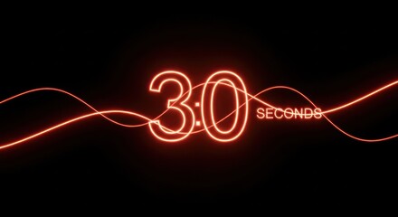 Glowing countdown display with dynamic wave accent, ideal for video intros and presentations