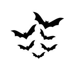 Halloween flying bats