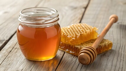 honey hero on a wooden floor