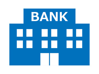 銀行のシルエット（金融機関のアイコン）