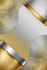 Luxury Perfume Bottles Arranged on a White and Gold Background