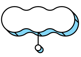 オーガニックなもこもことした流体形吹き出しアイコン