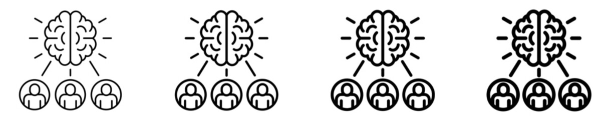 Brainstorming Icon Set Different Style Collection © DesignWizards