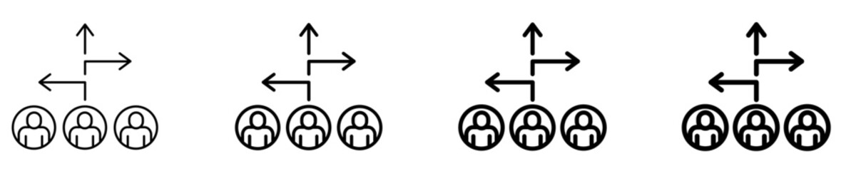 Decision Making Icon Set Different Style Collection