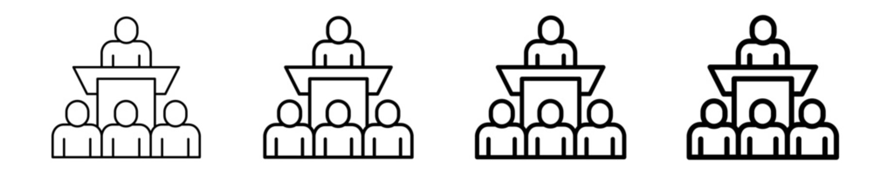 Facilitator Icon Set Different Style Collection
