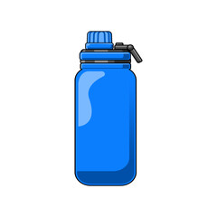 blue plastic bottle isolated