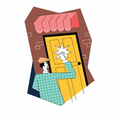 Someone is knocking on the door