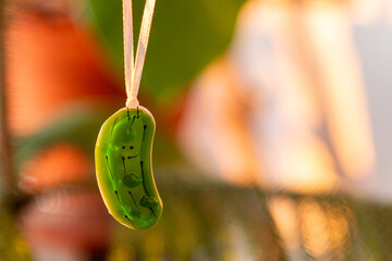 Christmas Pickle Tree Glass Ornament tradition