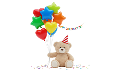 easter bunny with balloons