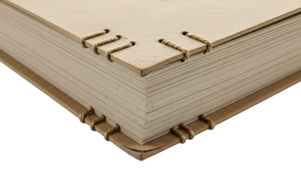 Hand-Bound Journal Spine Bookbinding Craft PNG
