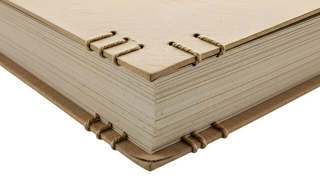 Hand-Bound Journal Spine Bookbinding Craft PNG