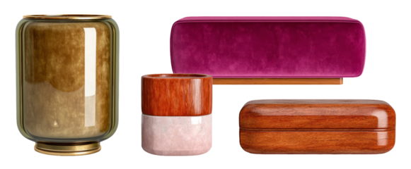 Minimalist Warm Interior Illustration with Stylish Decorative Objects and Calm Theme