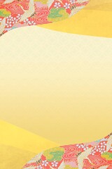 年賀状や結婚お祝い 日本の和柄の金色の背景