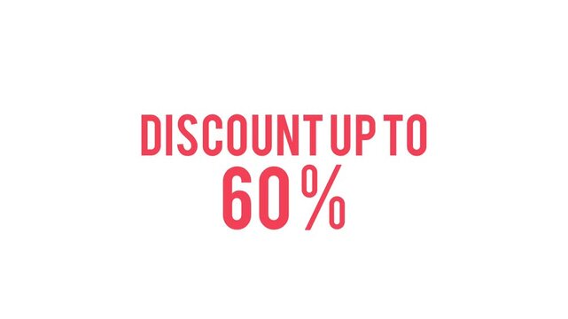Discount Up To 60 Percent Off Sale Promotion Graphic.