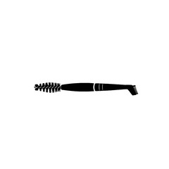 Dual-Ended Brow Grooming Tool Silhouette Illustration