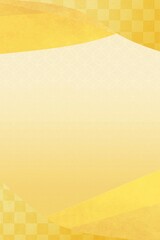 年賀状やお祝い 和柄の金色の背景