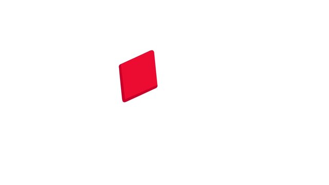 Red Diamond Shape Animation Geometric Design and Visual Element.