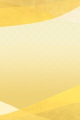 年賀状やお祝い 和柄の金色の背景フレーム