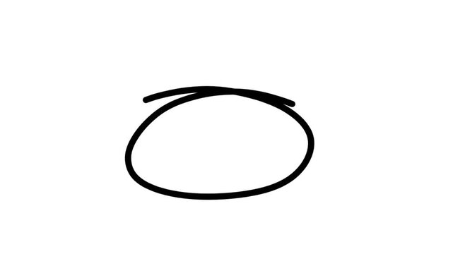Simple black oval shape on a white background minimalist design.