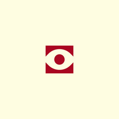 Eye logo icon flat vector design