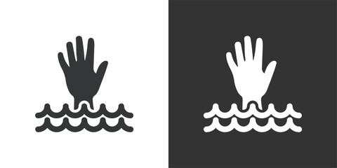 Fototapeta premium Emergency Rescue icon. Solid glyph series icon