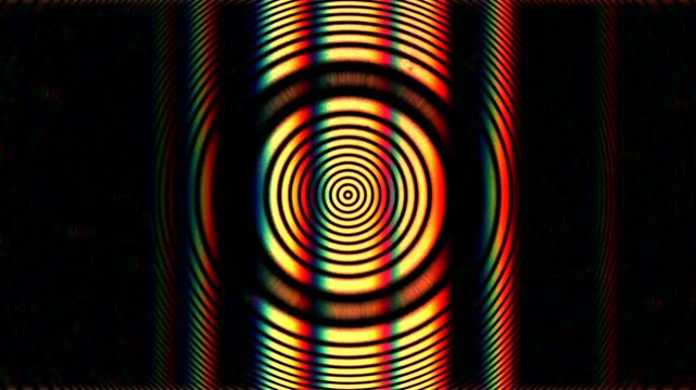 Vertical lines transition animation with retro film style frame and effects and circle shapes