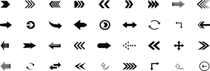 Arrow set. arrow big black vector set. Modern simple arrows. collection, different arrow