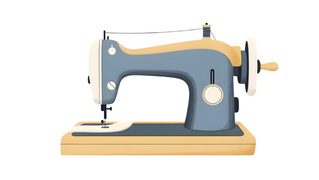 Vintage Sewing Machine Craft Illustration PNG