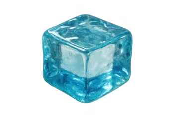 Ice cube cooling refreshing drink with transparent background