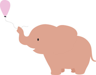 Cute Cartoon Elephant Element